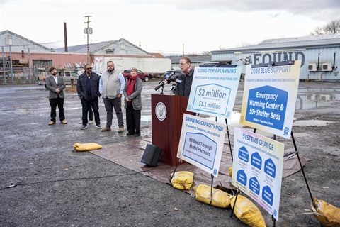 Press Conference at 227 Cherry St.