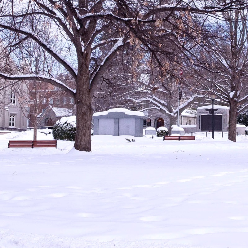 Dewitt Park in downtown Ithaca (Feb 2015)