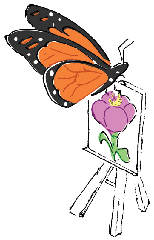 Butterfly illustration taken from the Art Show invitation