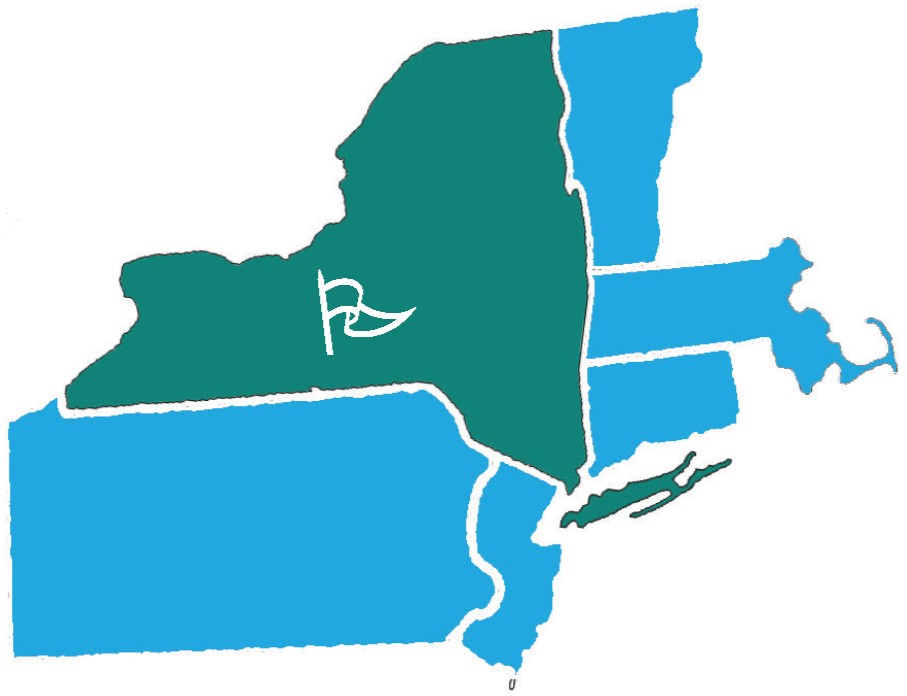 Map of NYS and bordering /contiguous states