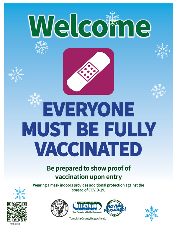Image of a sign Everyone must be fully vaccinated