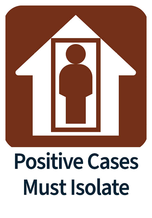 Icon -- Positive Cases Must Isolate