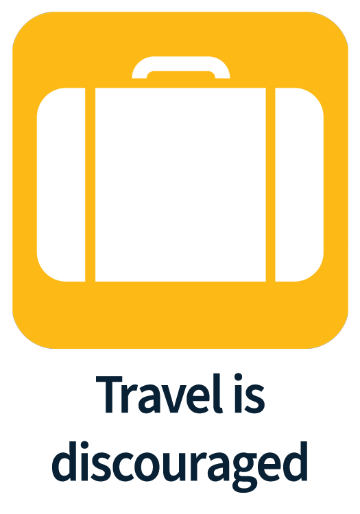 Travel icon -- Travel is discouraged