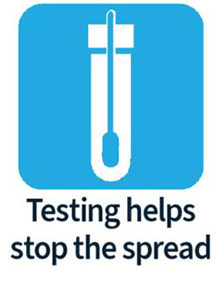 Testing--Getting tested helps stop the spread
