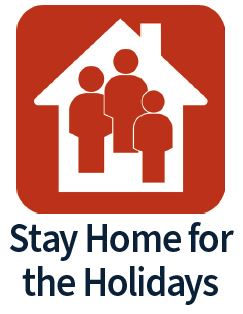 Stay home for the holidays icon