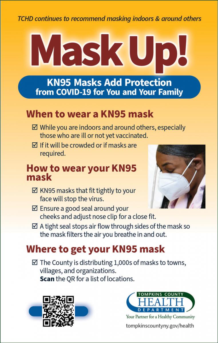 Mask-up KN95 newspaper ad