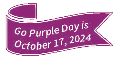 Domestic violence awareness month purple ribbon