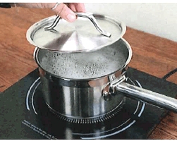 image of a pot on an induction cooktop