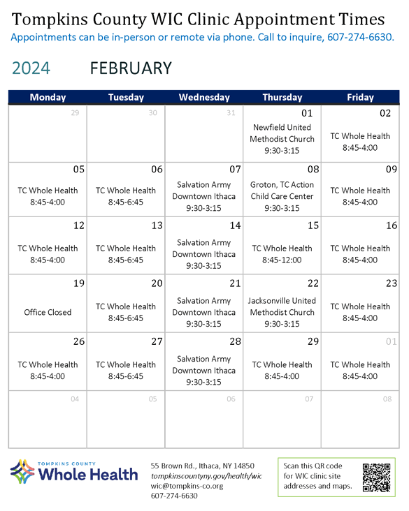 WIC Clinic Calendar - Mid-Sioux Opportunity, Inc.