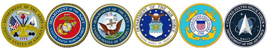 Seal for each branch of military including space force